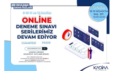 9,10,11,12 Sınıflar İçin Deneme Sınavı 